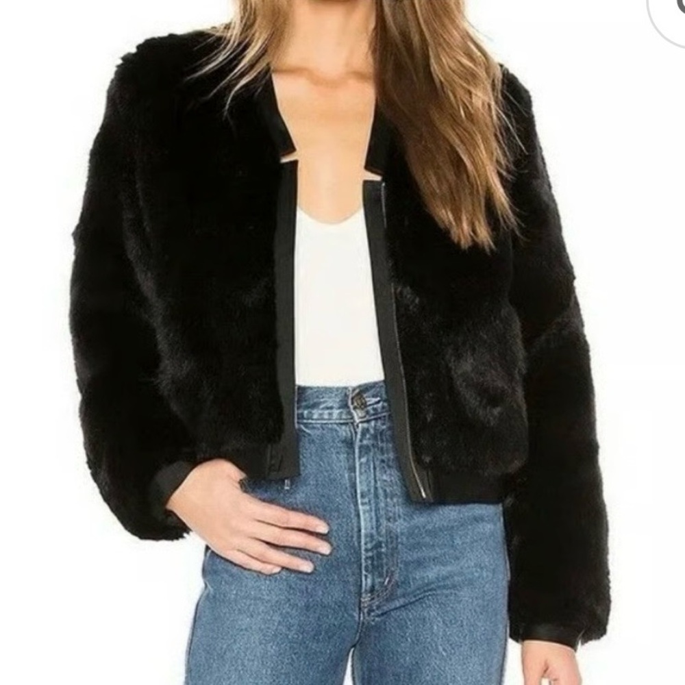 J Brand Ashbey Faux Fur Jacket